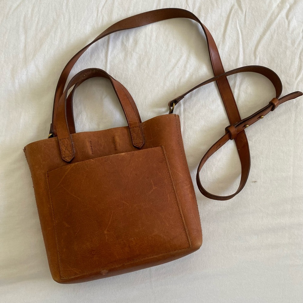 Madewell mini transport tote. Normal wear gets better with use and age.